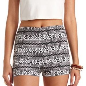 Charlotte Russe Women's Tribal Print High-Waisted Shorts (Size Small) Never Worn